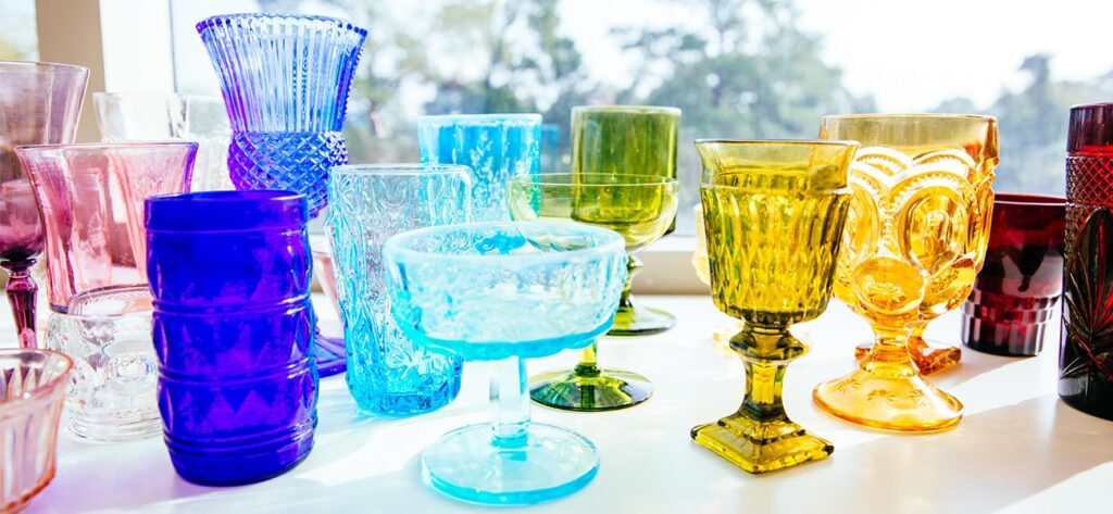 different glass wares