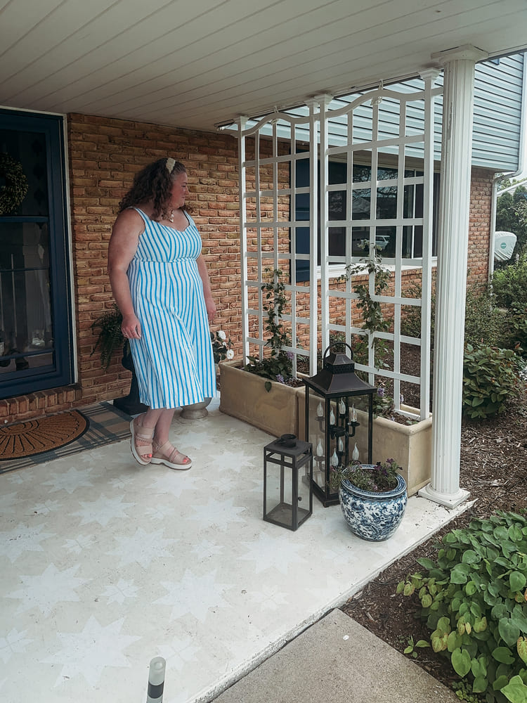 woman enjoying her patio design