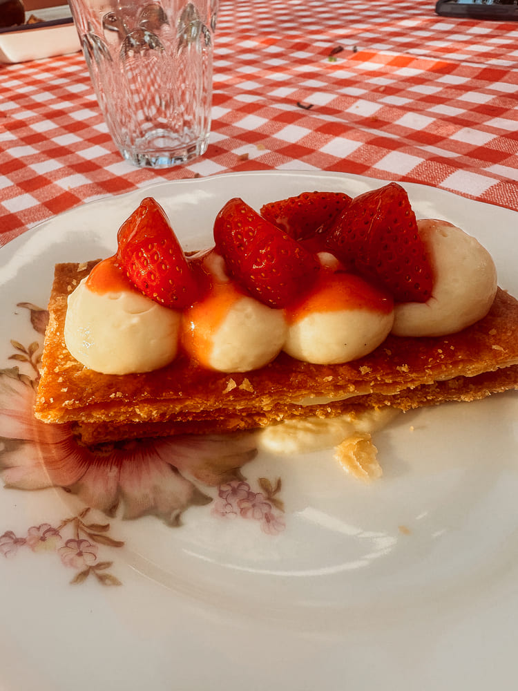 strawberry Mille-feuille for the dessert