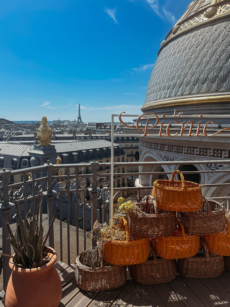 view of the city from the rooftop terrace